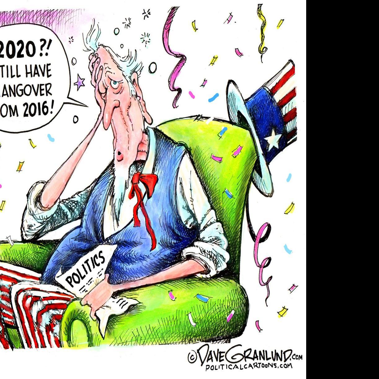 Uncle Sam Still Has A Hangover From 2016 In Dave Granlund S Latest Political Cartoon Opinion Cartoon Madison Com