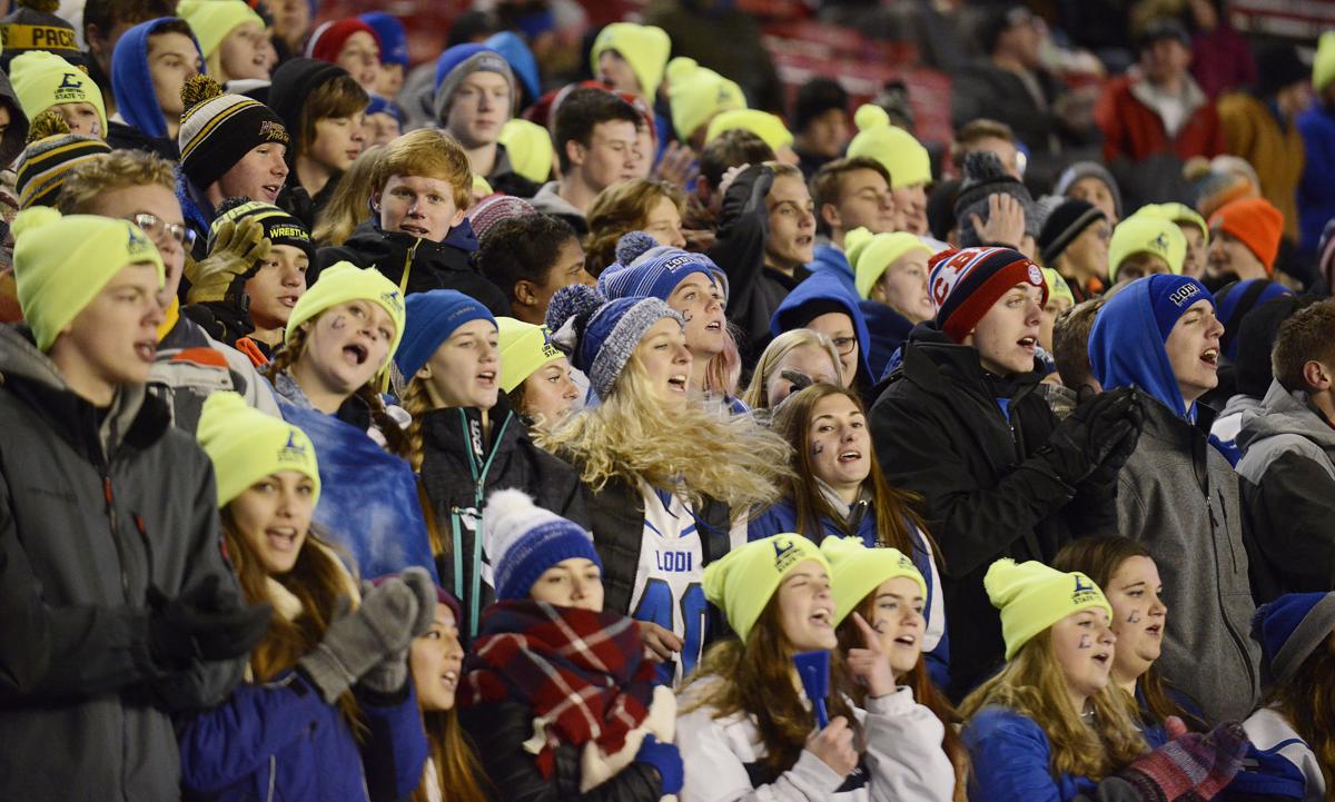 WIAA state football: Lodi fans cheer a score