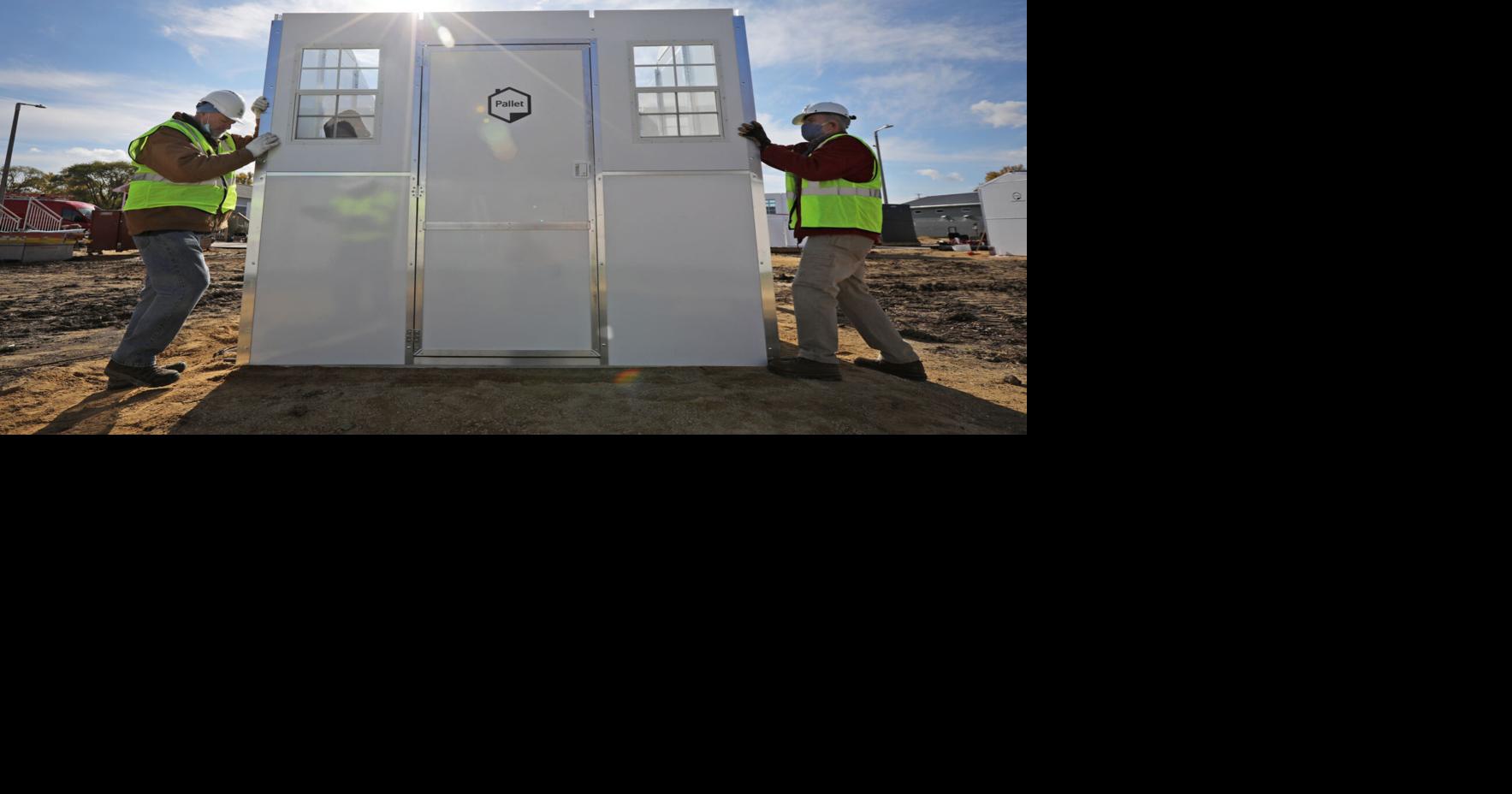 Photos: Tiny shelters are constructed at the city's first sanctioned ...