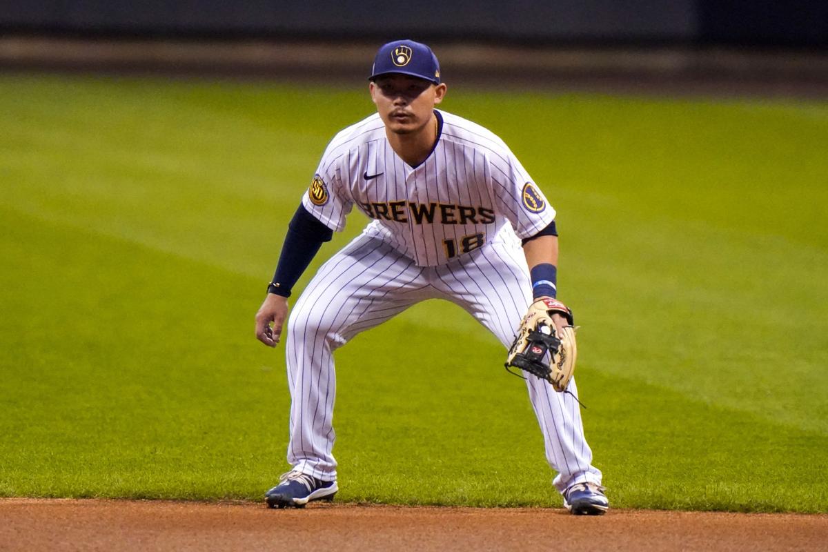 How the Brewers' Keston Hiura looks during his transition to first base -  The Athletic