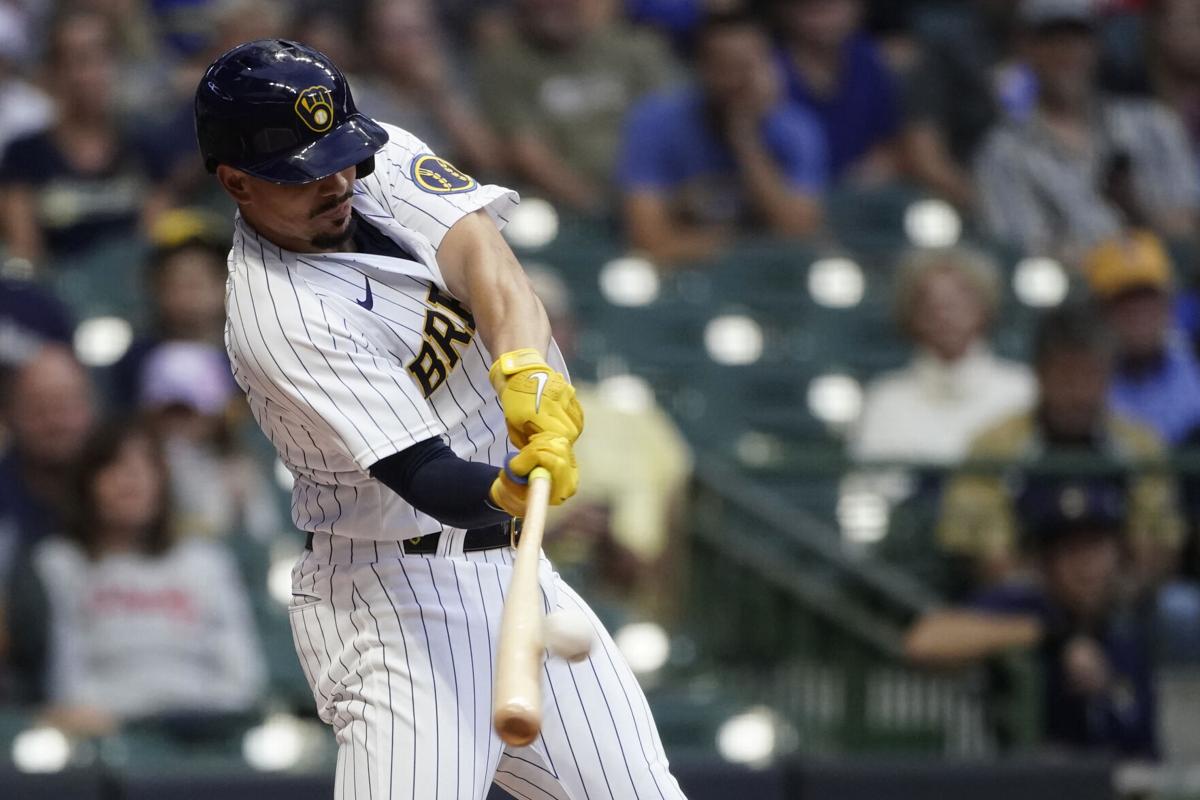 McCutchen homers, drives in 3 in Brewers' 8-4 win over Cards
