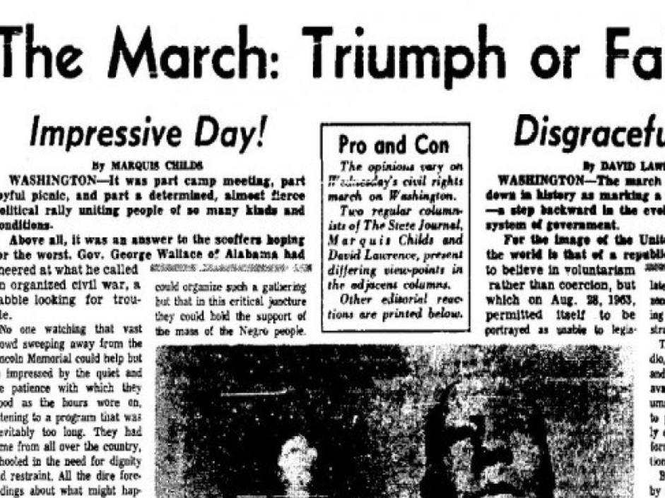 Opposing View From 1963 On The March On Washington Madison Com
