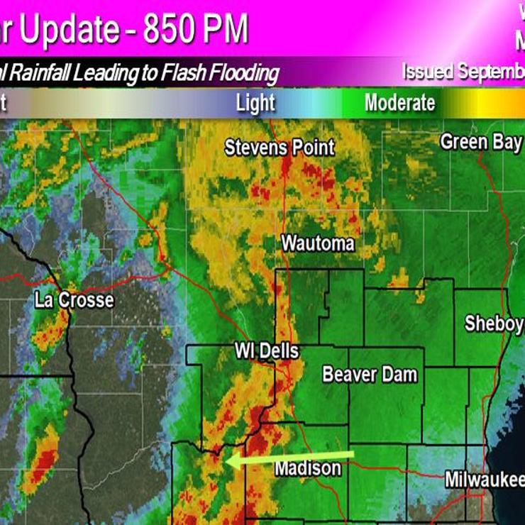 Wisconsin Flooding Map Agust 27 2022