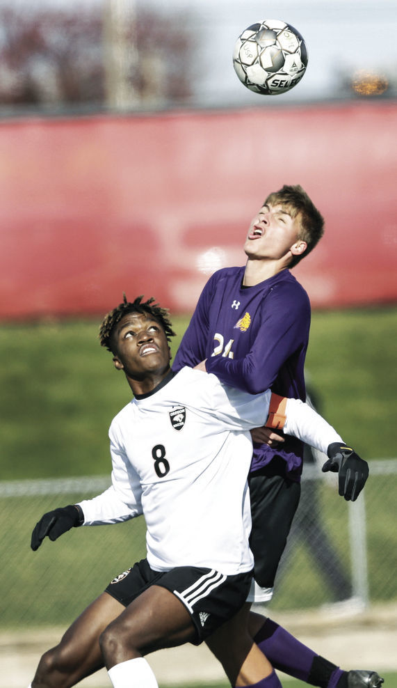 WIAA state boys soccer photo: Battle for the ball