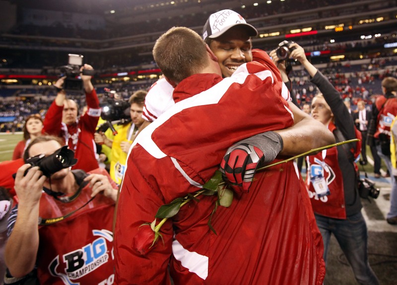Josh Oglesby, Bret Bielema, UW football vs. Michigan State