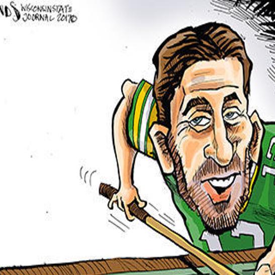 Hands On Wisconsin Aaron Rodgers Is Ready To Run Another Table Opinion Cartoon Madisoncom