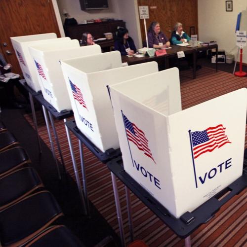 Voting booth file photo