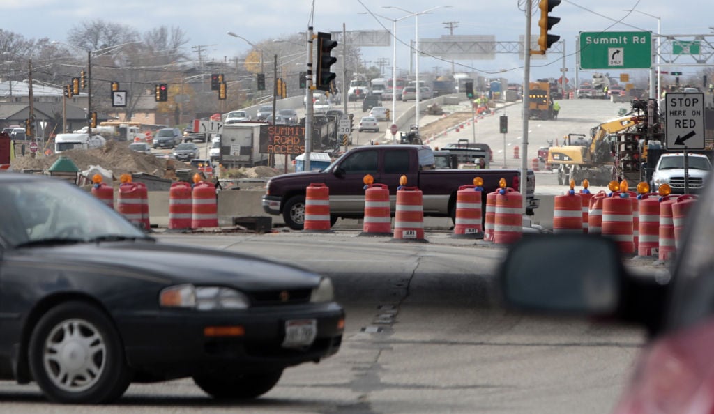 State DOT road budget proposal, State Journal photo, Beltline construction zone file photo