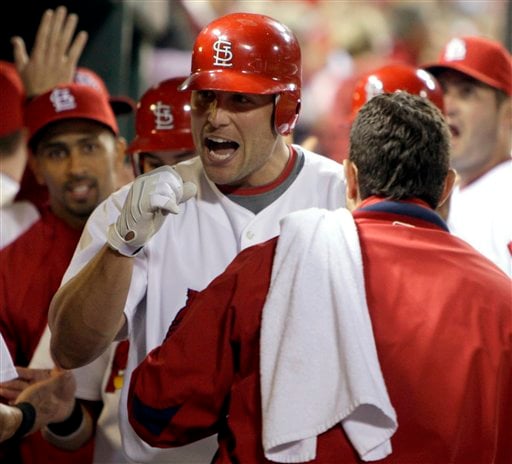 Cardinals' Chris Carpenter hits 3 HR's, 2 doubles in 6 innings