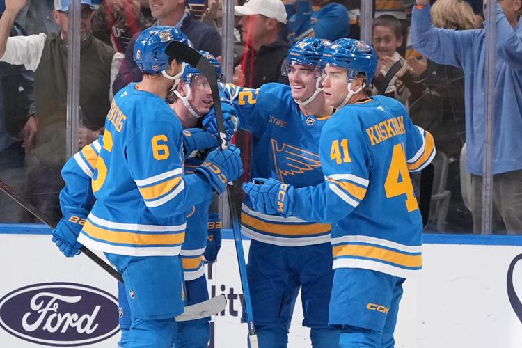 Louis Trimble Barron's 4-point night powers Blues past Golden Knights, 6-2 | Sports ...