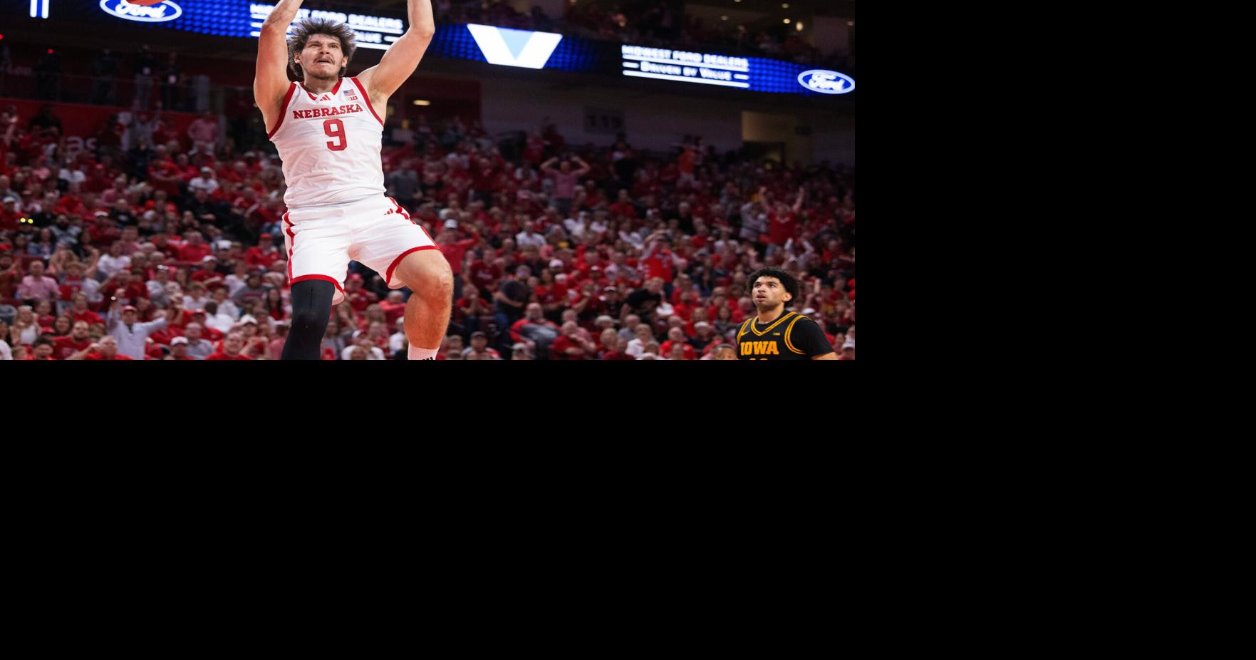 Cale Jacobsen scores 15 and No. 9 Nebraska beats Iowa 84-75 in overtime after blowing late lead