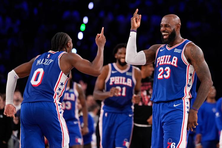 76ers flash fight, star power, as Maxey, James, Embiid power back from ...