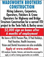 Wadsworth Brothers Construction - Ad from 2026-06-02