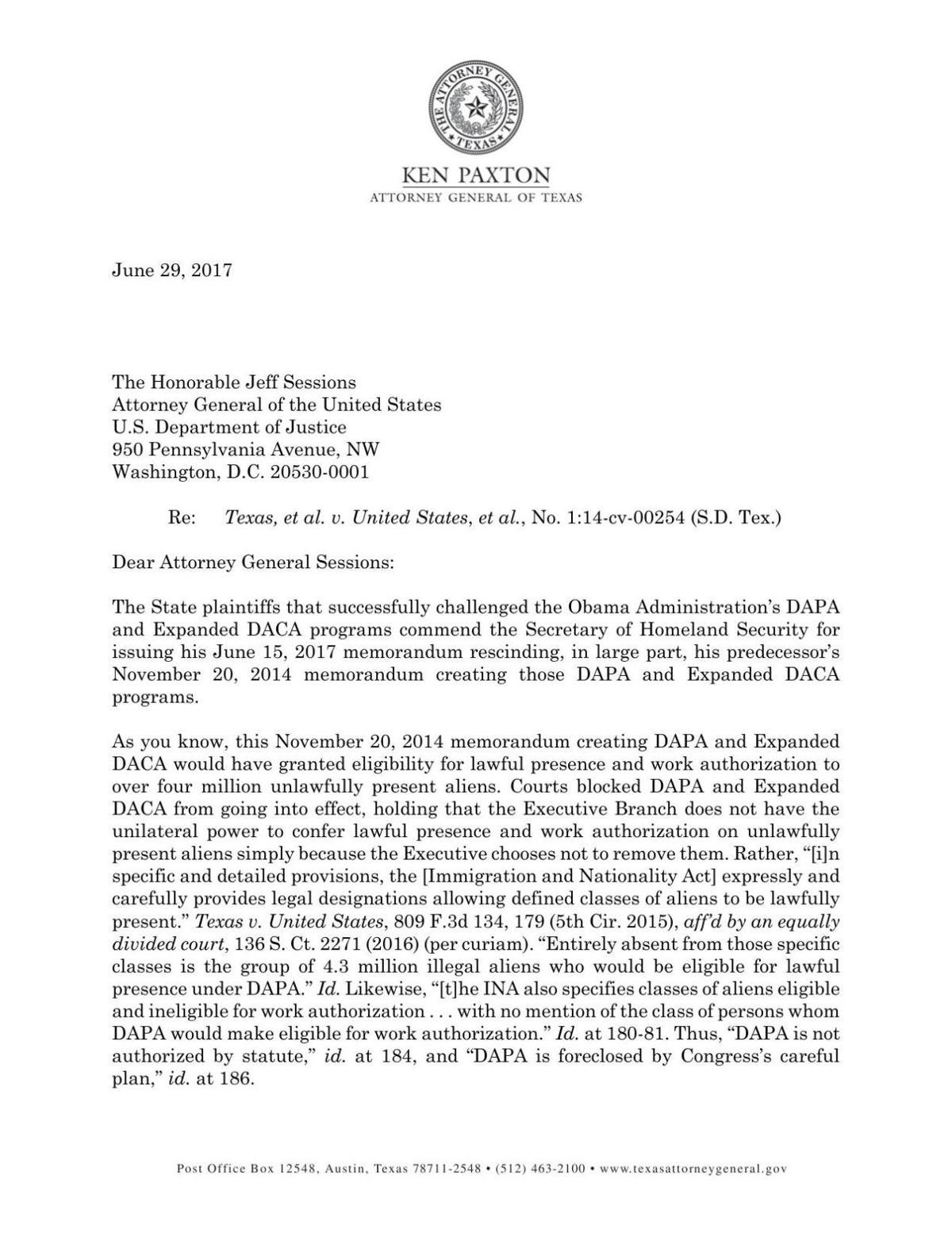 Daca Letter 0442