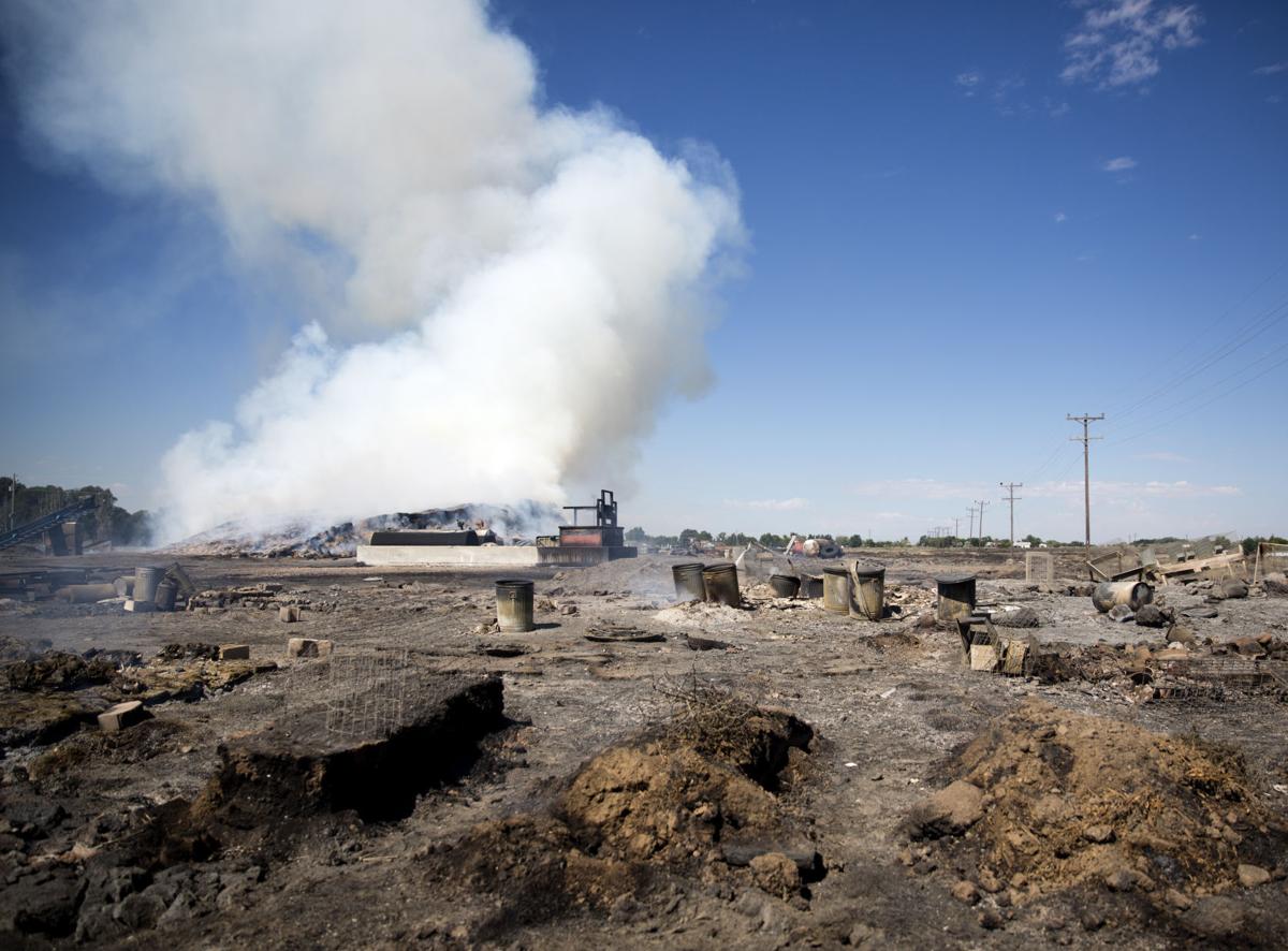 Gallery Wildfire burns Sticks and Stones lumber yard in Shoshone