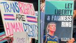 Transgender athlete debate draws dueling protests outside Fever-Liberty game