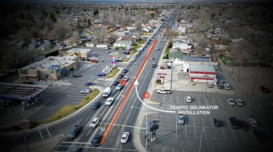 City of Twin Falls to Install Traffic Delineators on Washington Street to Improve Safety