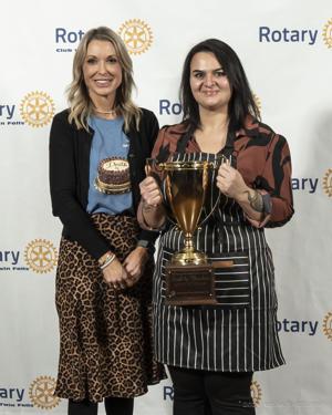 Crowd gathers to eat chocolate for charity