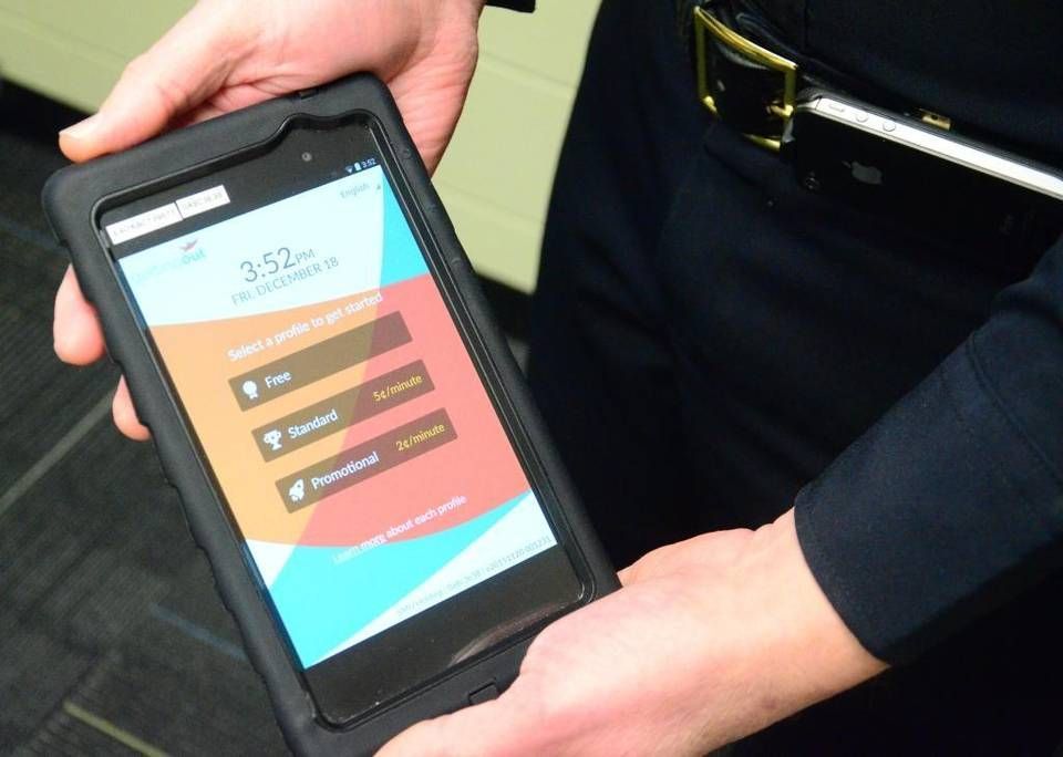 is there a way to download free message apps on the jail tablets