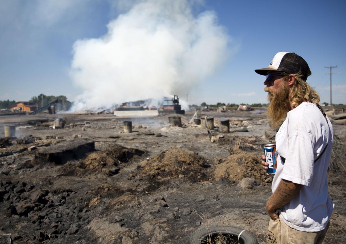 Gallery Wildfire burns Sticks and Stones lumber yard in Shoshone