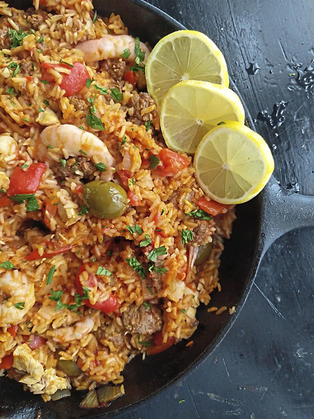 Chorizo paella is easy to make, and requires only one pan Food