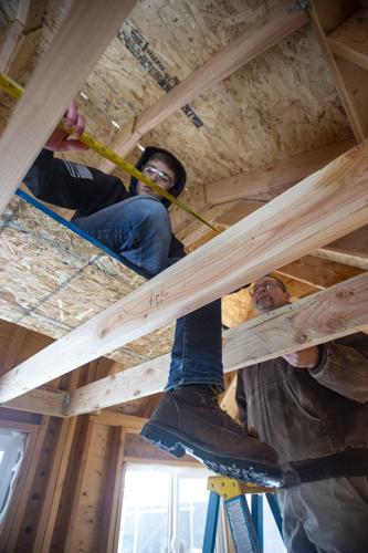 Students build tiny house