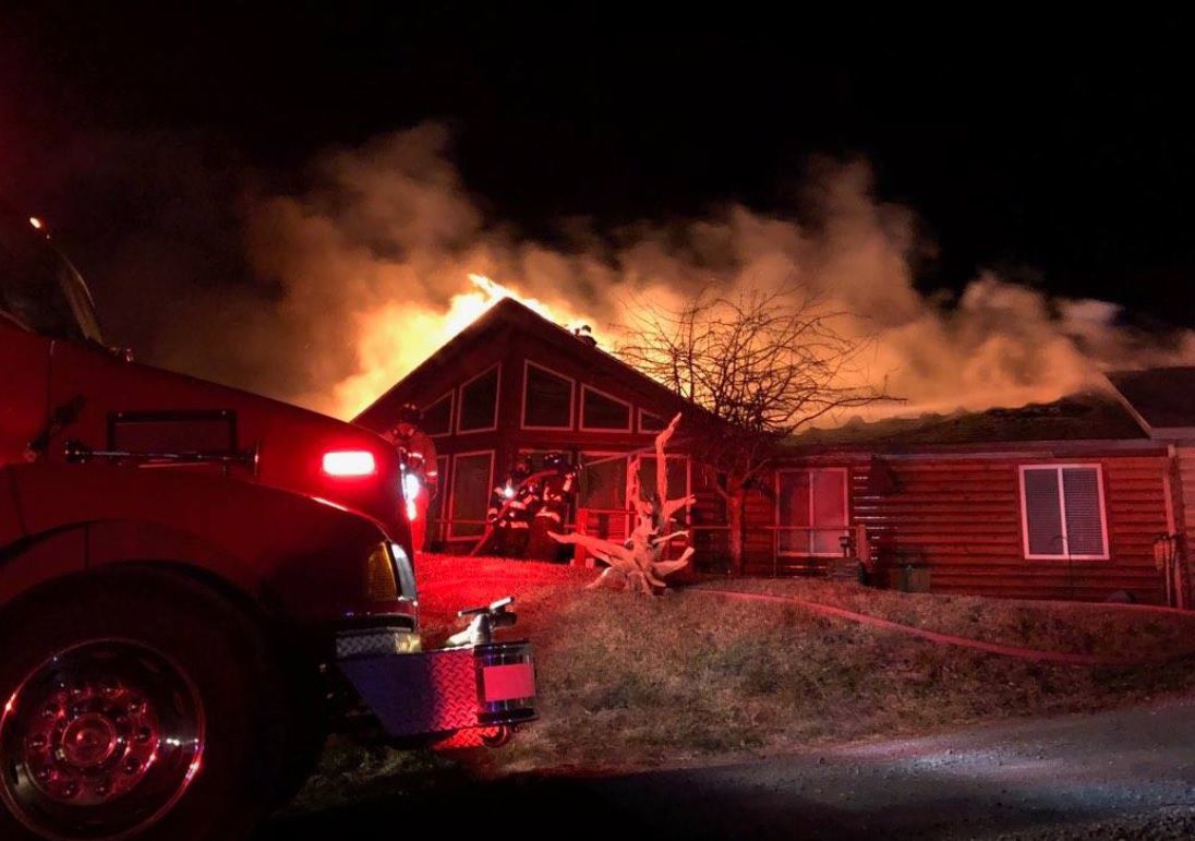 Home burns Monday night on River Road north of Buhl