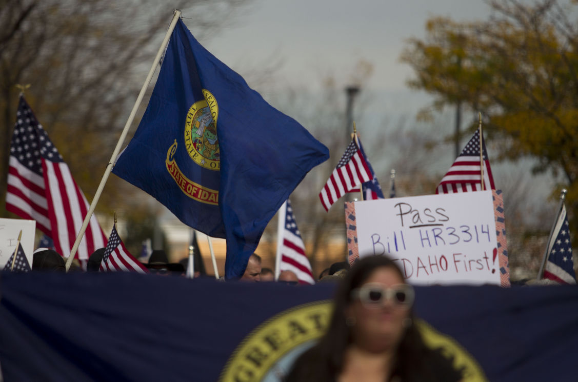 The III Percent of Idaho Protest CSI Refugee Center