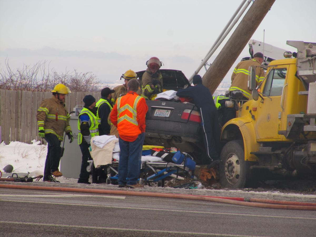 Snow Plow involved in Crash near Hansen