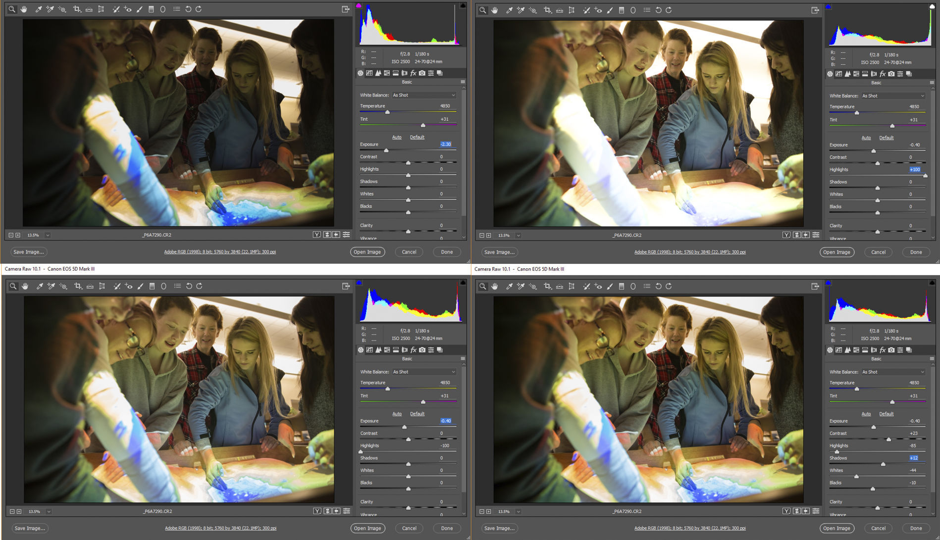how to deal with overblown highlights using darktable