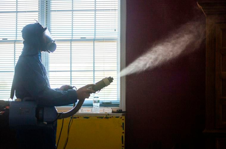 Disinfecting with fog