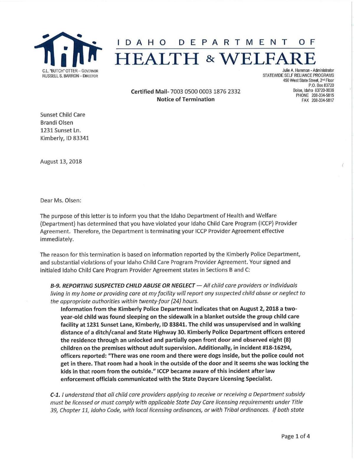 State Revokes License For Sunset Child Care In Kimberly After 2 Year Old Found Sleeping On Sidewalk Local Magicvalley Com Resource and referral also offers technical assistance to child care providers to help them meet licensing or registration requirements and improve the quality of i live in houston, texas and i am looking into starting a daycare. sunset child care in kimberly
