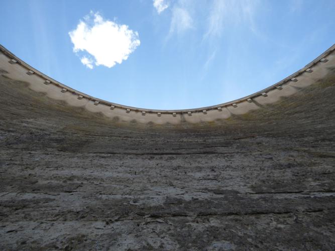 A Salmon Falls Hike Trekking to the base of a concrete monolith