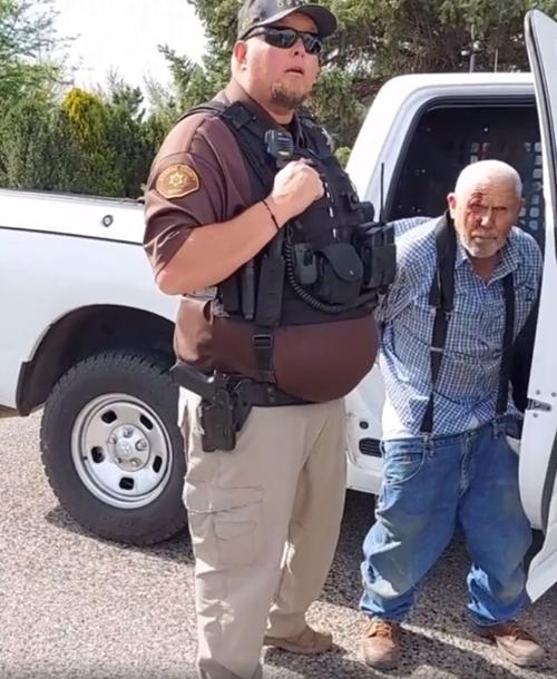 John Hall after being shot with a Taser