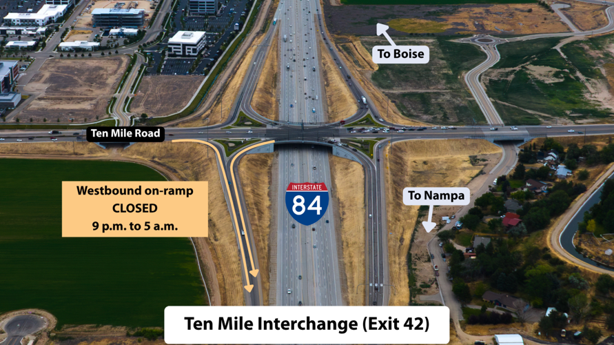 Repaving at Ten Mile Interchange in Meridian begins tonight