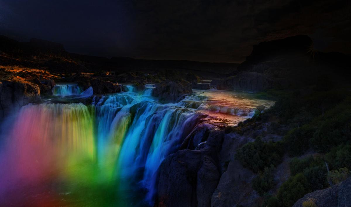 Shoshone Falls After Dark