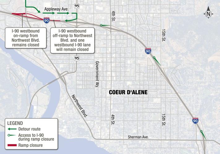 More closures planned now and in October as ITD prepares for major I-90 traffic shift