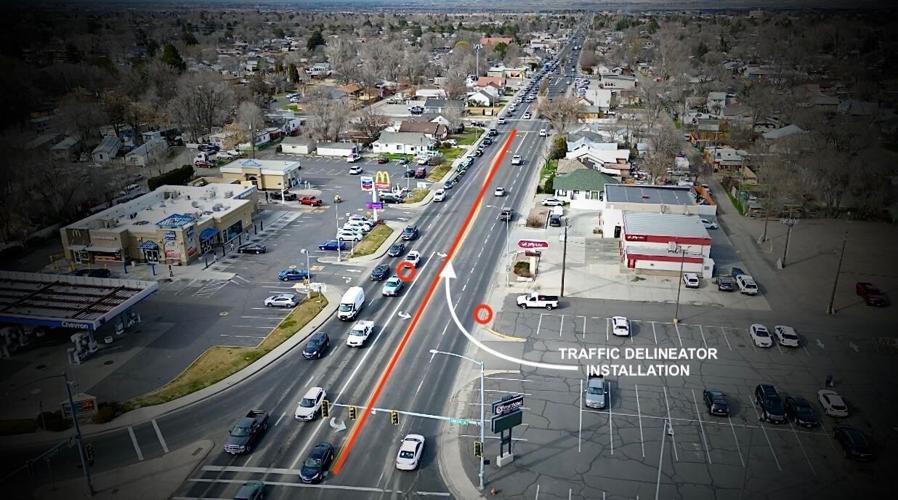 City of Twin Falls to Install Traffic Delineators on Washington Street to Improve Safety