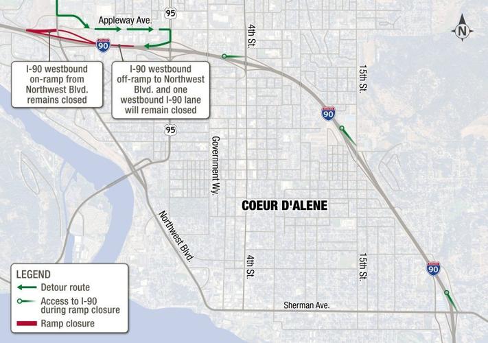 More closures planned now and in October as ITD prepares for major I-90 traffic shift