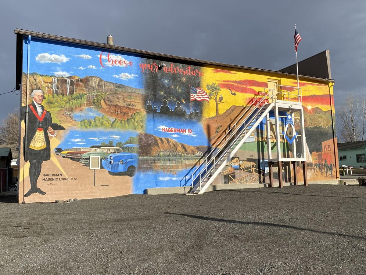 CURIOUS MIND: New mural on the Masonic Hall building in Hagerman