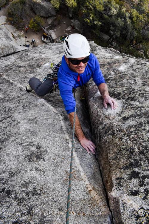 Michael Lanza climbing