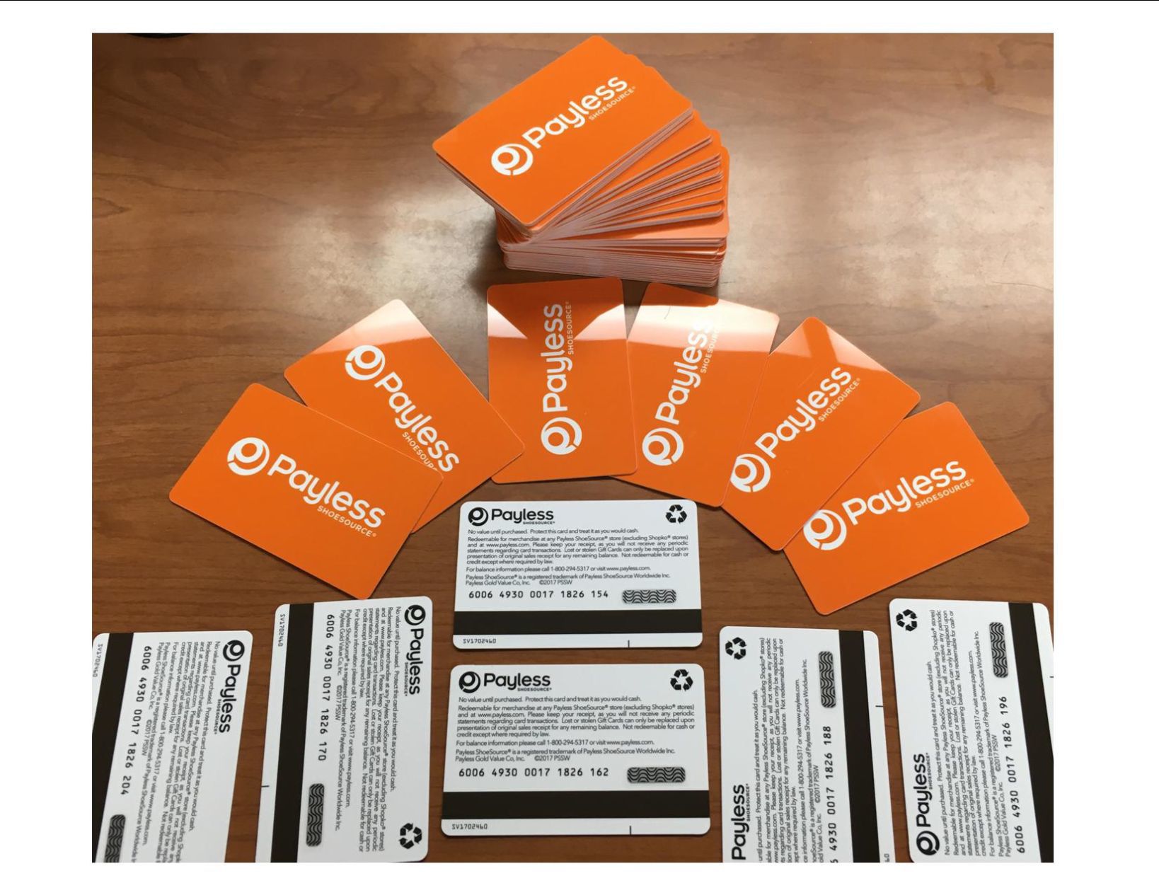 payless shoes gift card balance