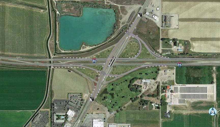 Burley option 2: westbound loop ramp