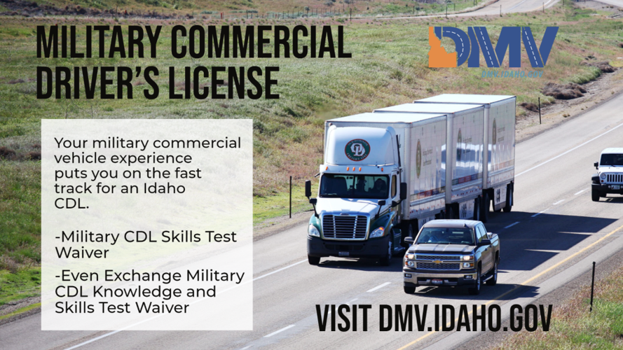 Idaho DMV expands eligibility window for military CDL waivers