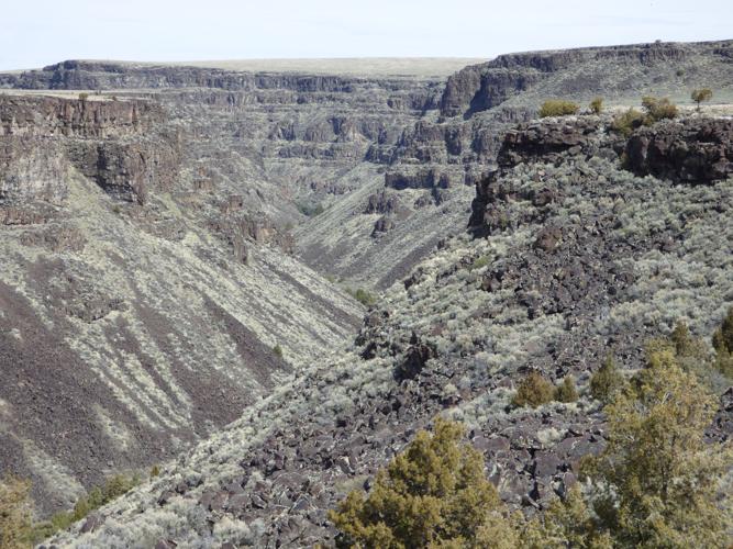 A Salmon Falls Hike Trekking to the base of a concrete monolith