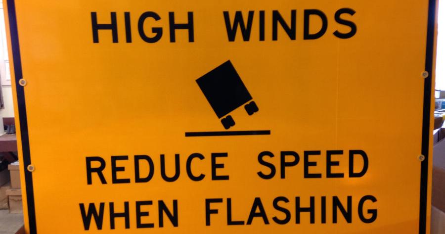 High Wind Signage High-wind Warning Signs to be Installed at Perrine, Hansen Bridges