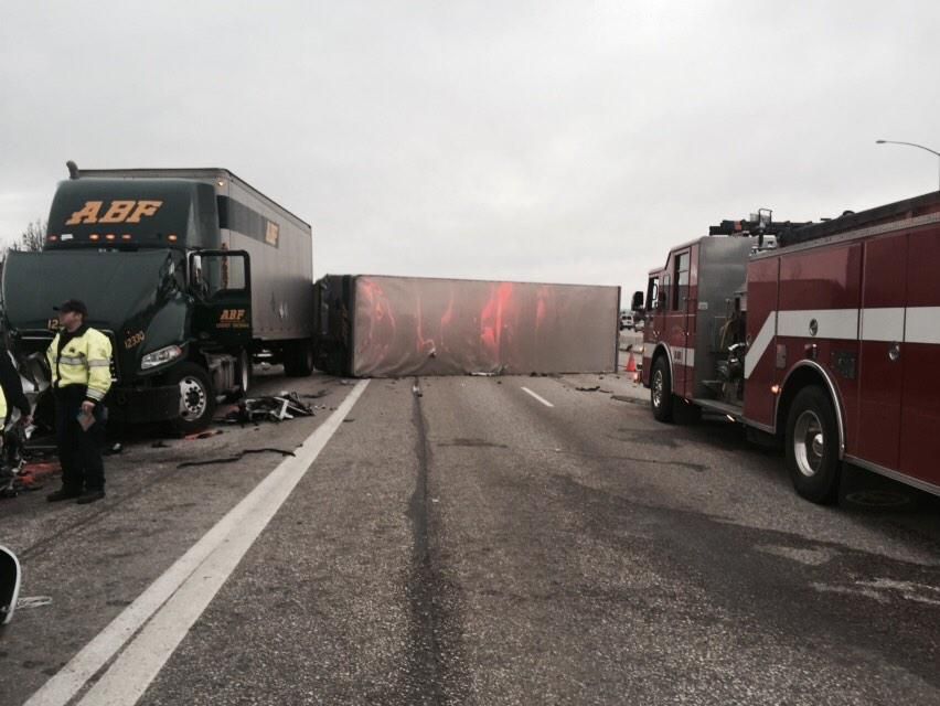 530 P.M. UPDATE 3 Injured in 10vehicle Crash on I84 Local