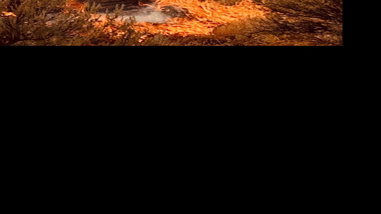 Fire burns on BLM land southwest of Fairfield near Davis Mountain