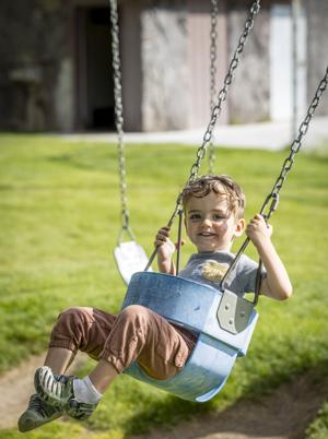 Swingin' along at the park