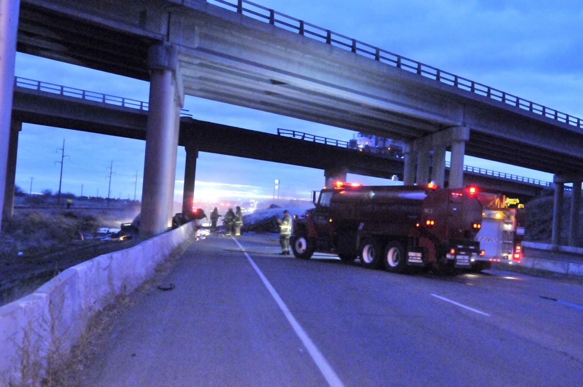 ISP Semi driver died after crashing off I84 overpass onto Idaho 24